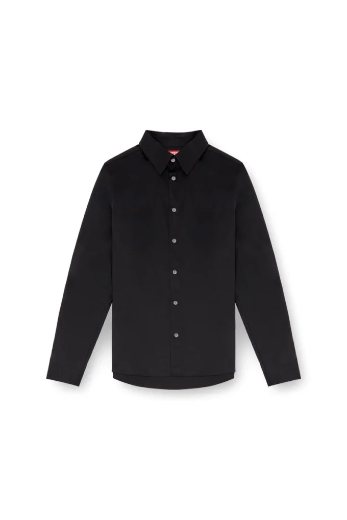 s-fitty-a Formal shirt with logo-embroidered collar