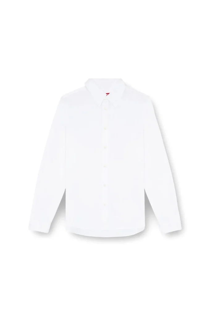 s-fitty-a Formal shirt with logo-embroidered collar