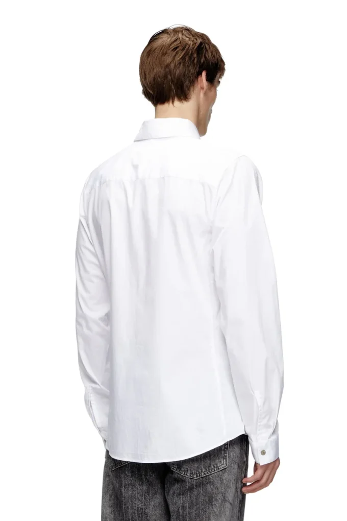 s-fitty-a Formal shirt with logo-embroidered collar