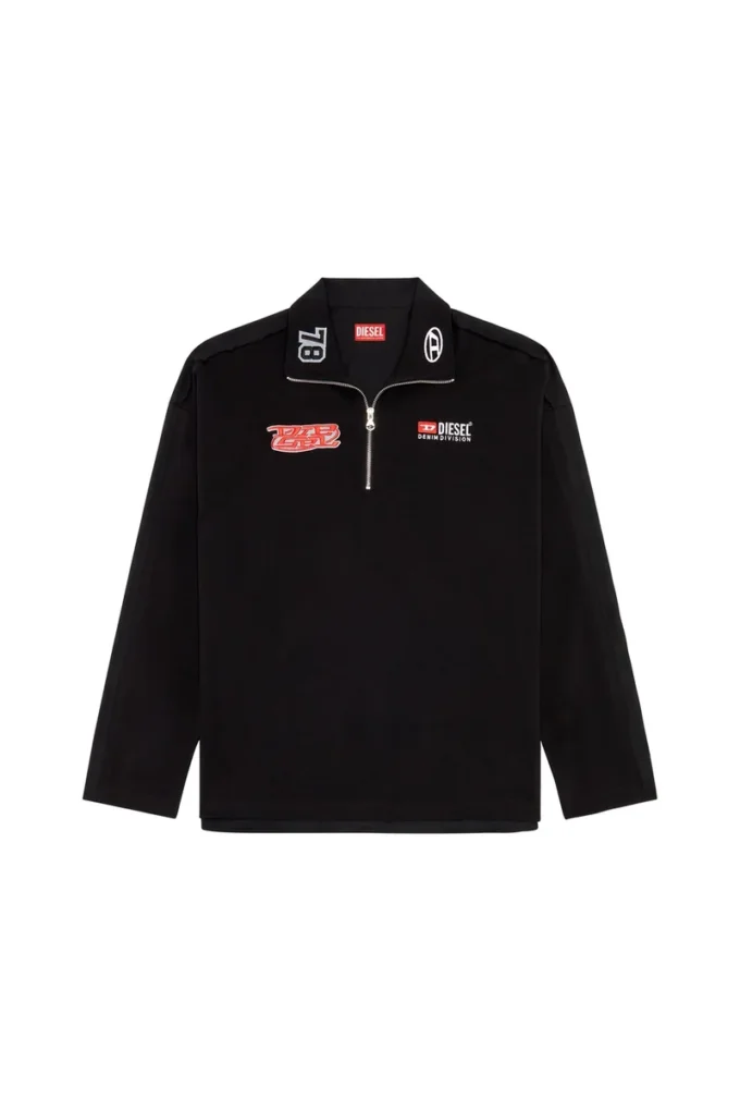 s-gander-r Half-zip shirt in jersey and poplin