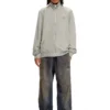 s-ginni-zip-od Zip-up sweatshirt with metallic logo
