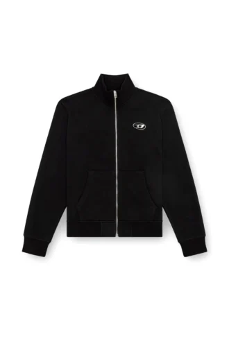 s-ginni-zip-od Zip-up sweatshirt with metallic logo