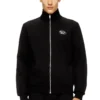 s-ginni-zip-od Zip-up sweatshirt with metallic logo