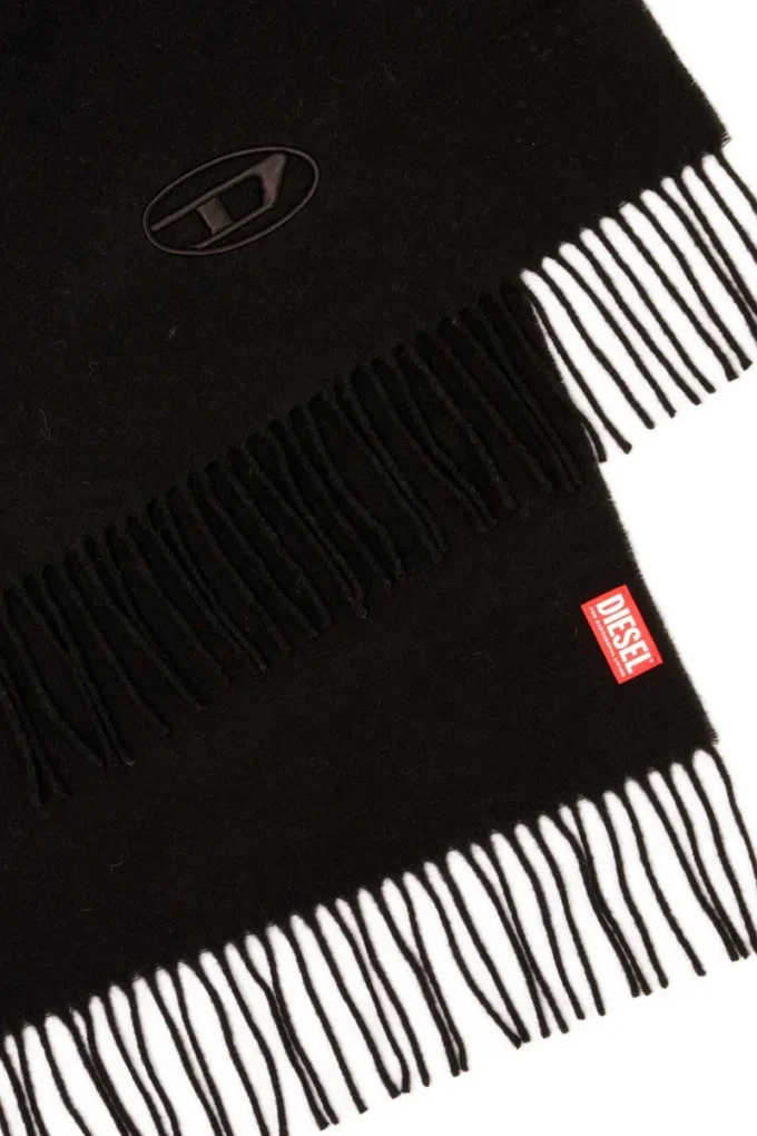 s-imon-d-long Wool-blend scarf with fringed edges