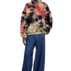s-luke Teddy-fleece jacket with graffiti motif