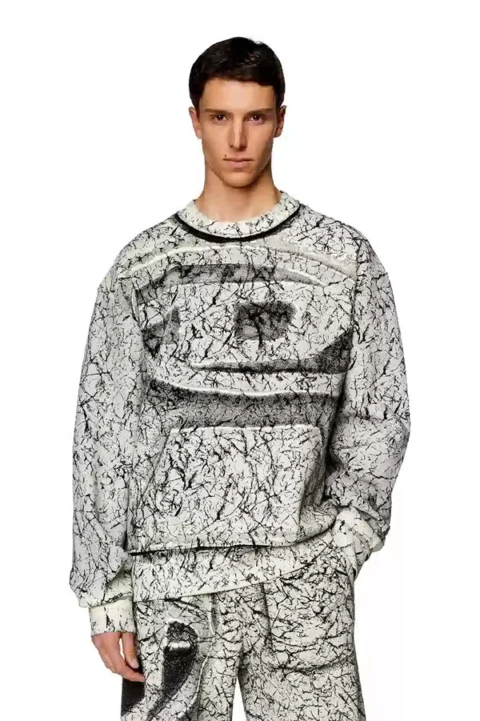 s-macoval Sweatshirt with cracked coating