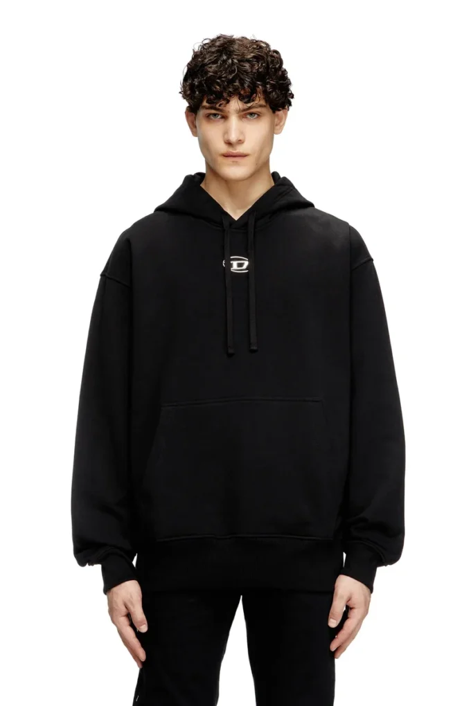 s-macs-hood-od Oversized hoodie with metallic logo