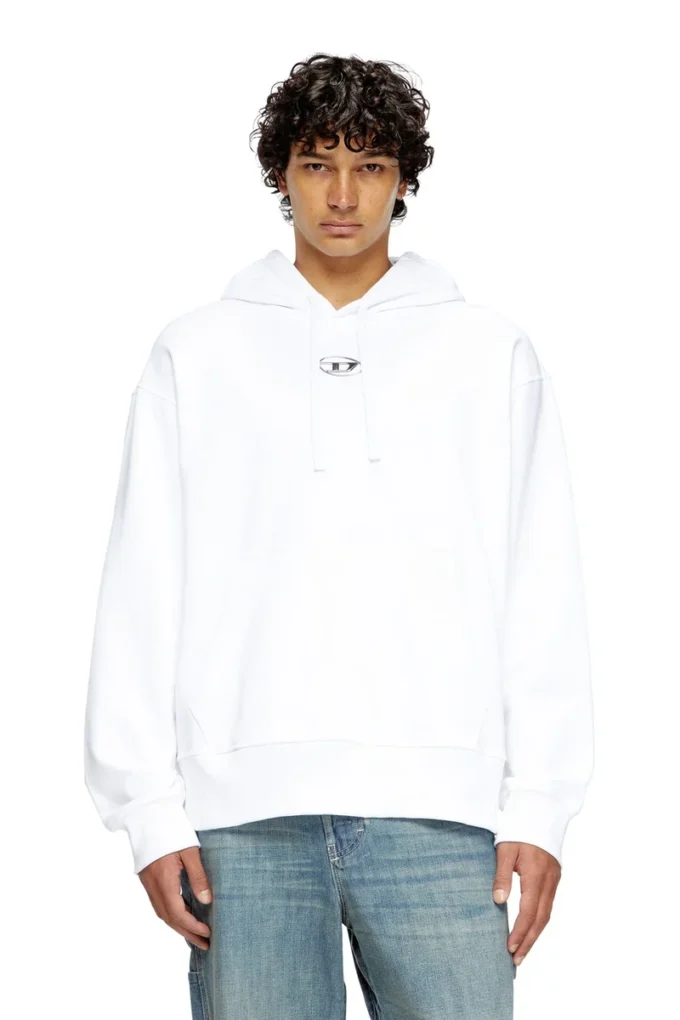 s-macs-hood-od Oversized hoodie with metallic logo