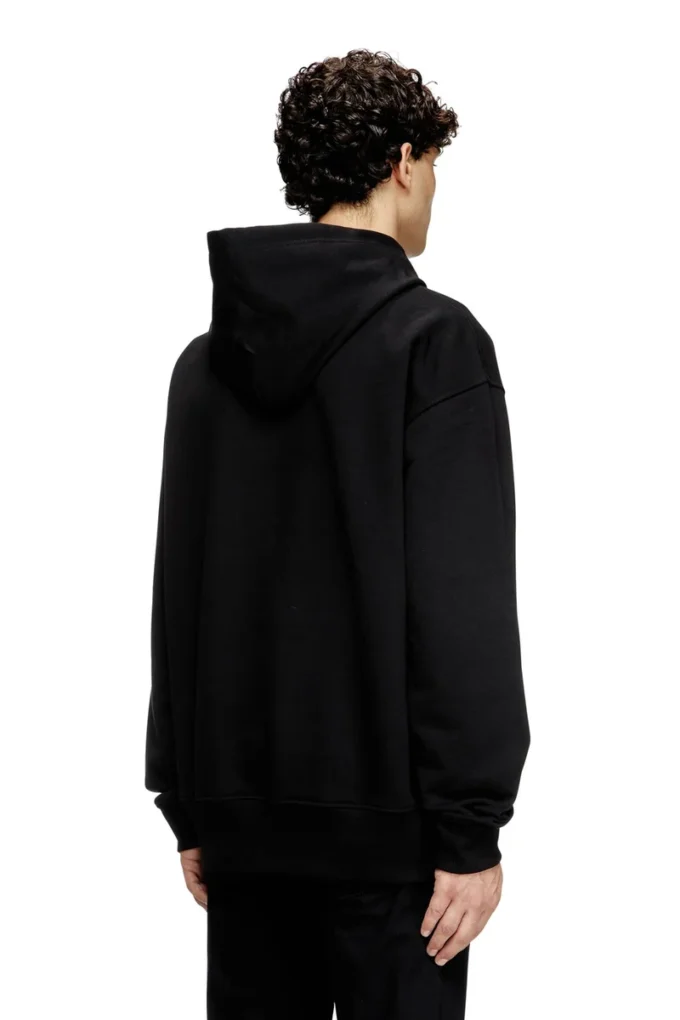 s-macs-hood-od Oversized hoodie with metallic logo