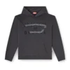 s-norman-hood Cotton hoodie with D appliqué
