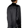 s-ricco Satin shirt with logo-embroidered collar
