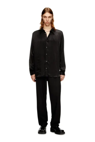 s-simply-ajfu Cupro shirt with embroidered logo
