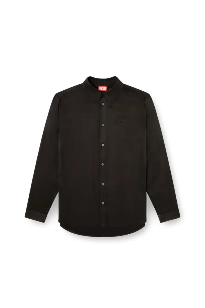s-simply-ajfu Cupro shirt with embroidered logo