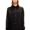 s-simply-ajfu Cupro shirt with embroidered logo
