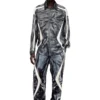 s-simply-bmcz Printed viscose shirt with front zip closure