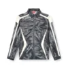 s-simply-bmcz Printed viscose shirt with front zip closure