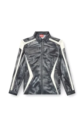 s-simply-bmcz Printed viscose shirt with front zip closure