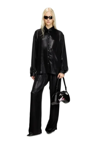 s-simply-c-wn-q1 Fluid shirt in laminated fabric