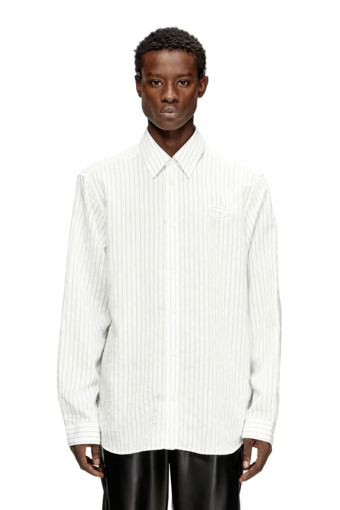 s-simply-gsbg Wool blend shirt with Oval D embroidery