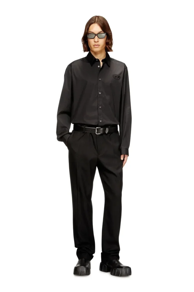 s-simply-gsbh Stretch poplin shirt with embroidery