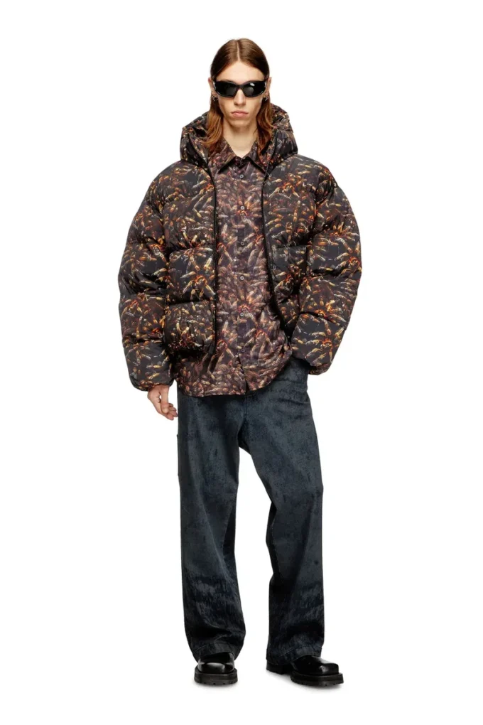 s-simply-spider-pjbk Lyocell shirt with all-over print