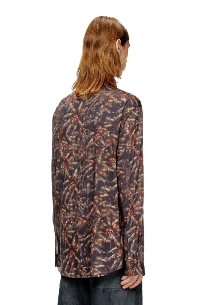 s-simply-spider-pjbk Lyocell shirt with all-over print