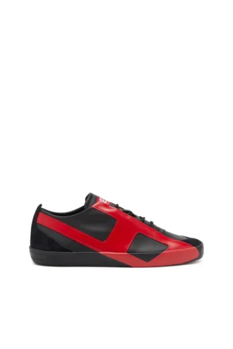 s-slante-d low S-Slante-D-Sneakers in suede and leather with D logo