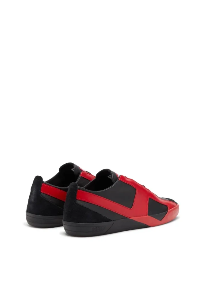 s-slante-d low S-Slante-D-Sneakers in suede and leather with D logo