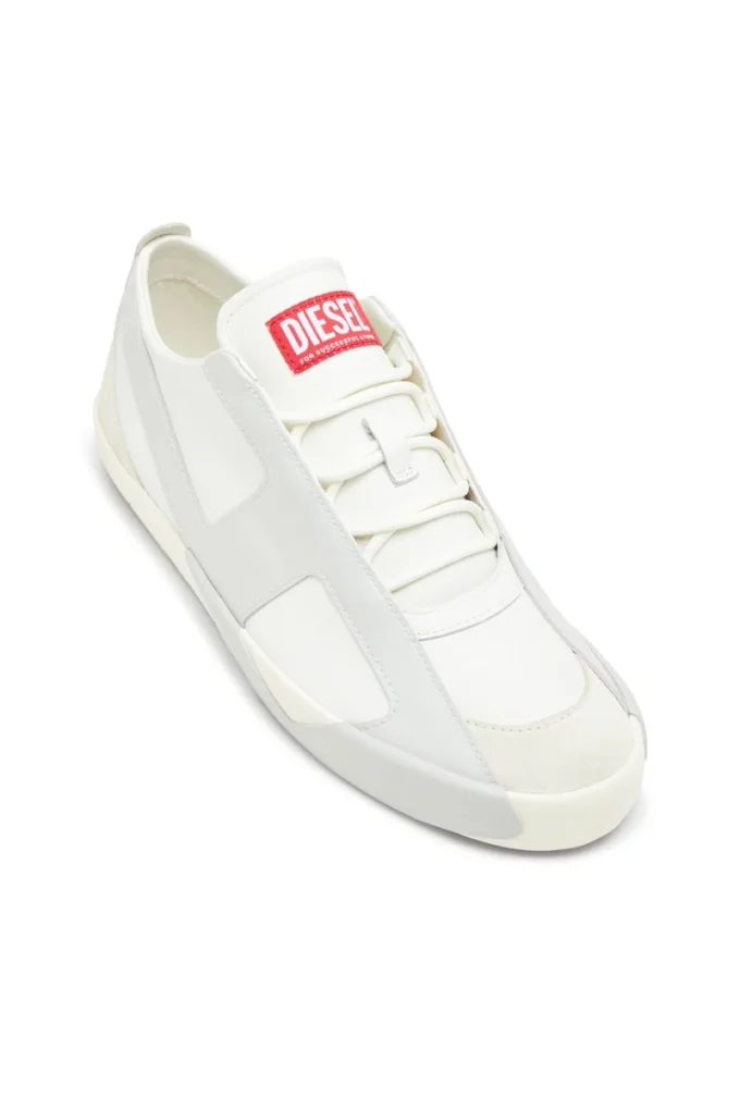 s-slante-d low S-Slante-D-Sneakers in suede and leather with D logo