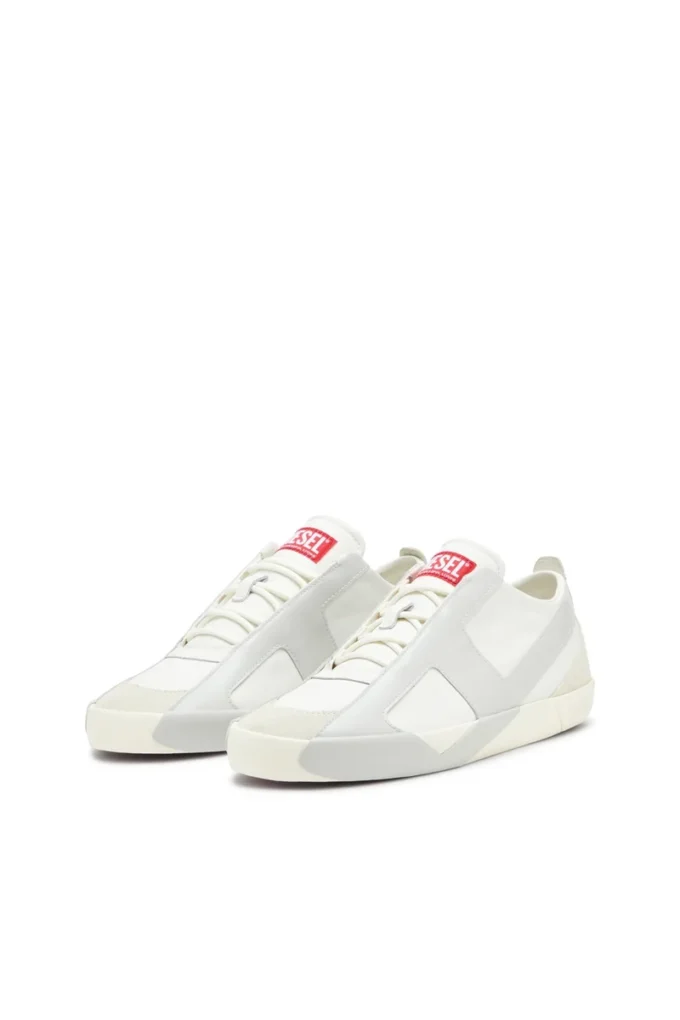 s-slante-d low S-Slante-D-Sneakers in suede and leather with D logo