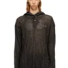 s-thug-fishnet Fishnet hoodie with full-closure hood