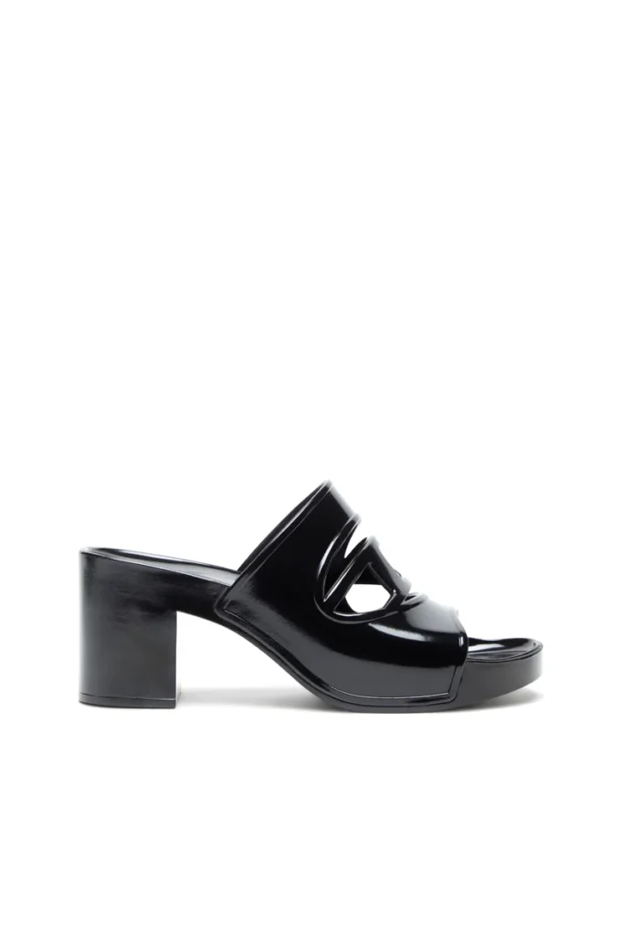 sa-bonnie Sa-Bonnie-Heeled rubber slides with cut-out logo