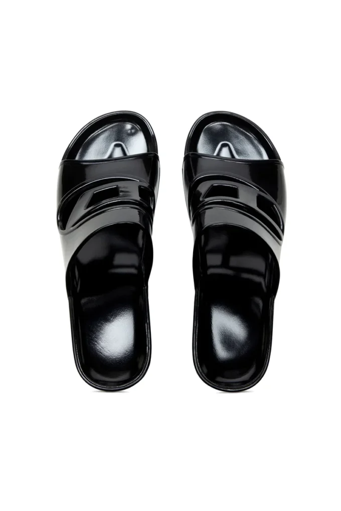 sa-bonnie Sa-Bonnie-Heeled rubber slides with cut-out logo