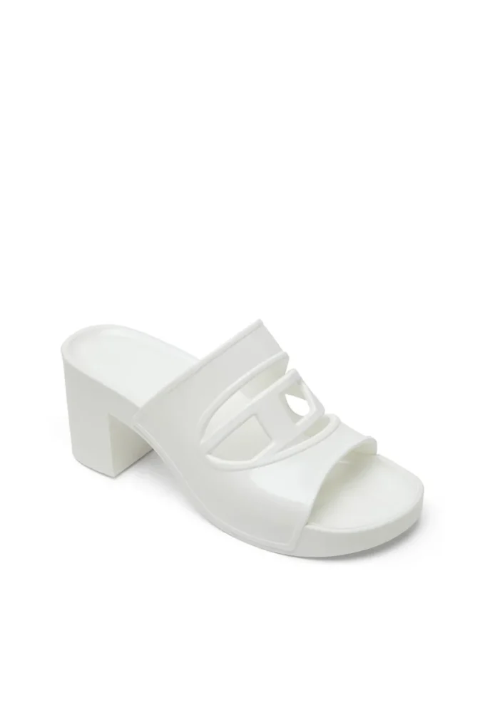 sa-bonnie Sa-Bonnie-Heeled rubber slides with cut-out logo