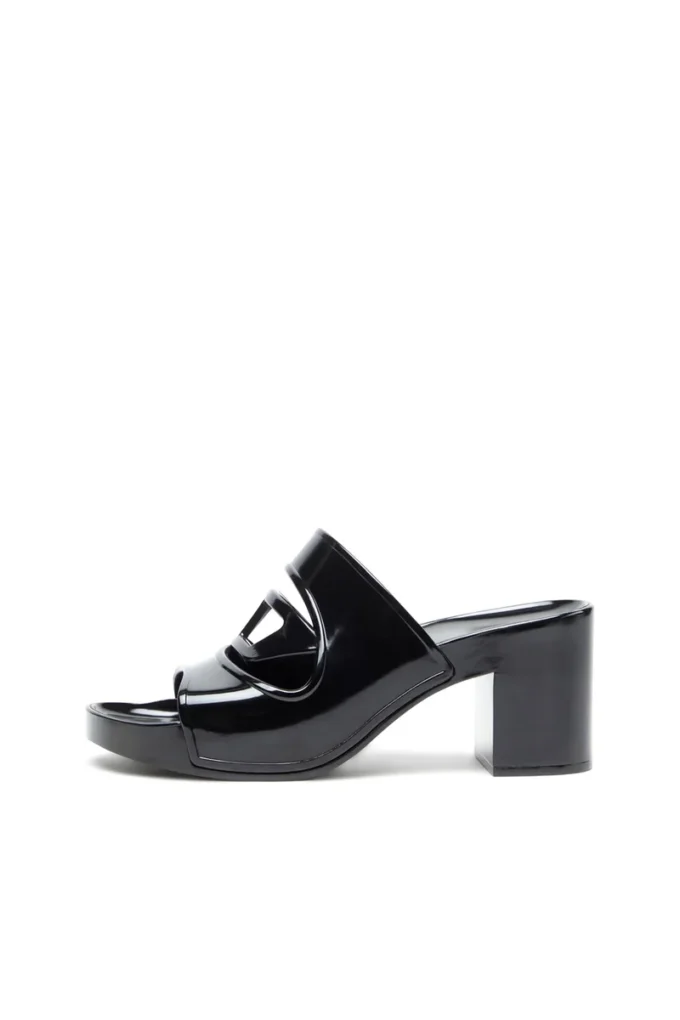 sa-bonnie Sa-Bonnie-Heeled rubber slides with cut-out logo