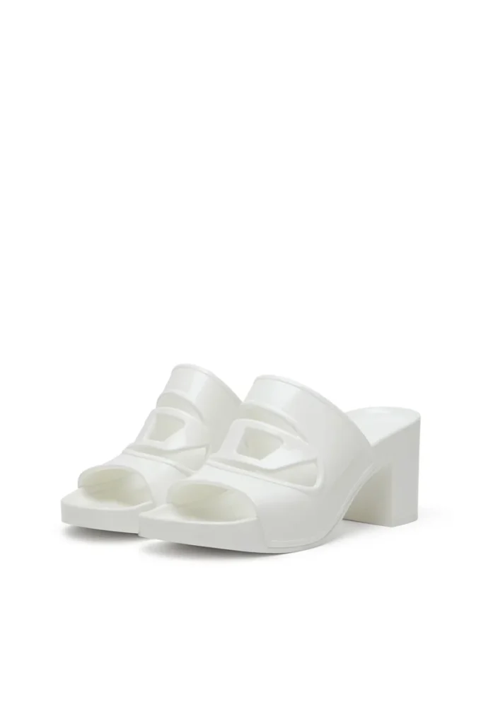 sa-bonnie Sa-Bonnie-Heeled rubber slides with cut-out logo