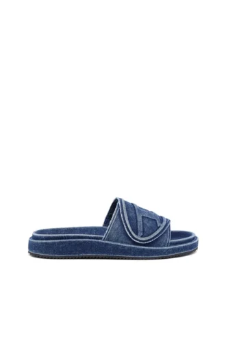 sa-slide d oval Sa-Slide D-Denim slides with embossed strap