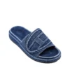 sa-slide d oval Sa-Slide D-Denim slides with embossed strap