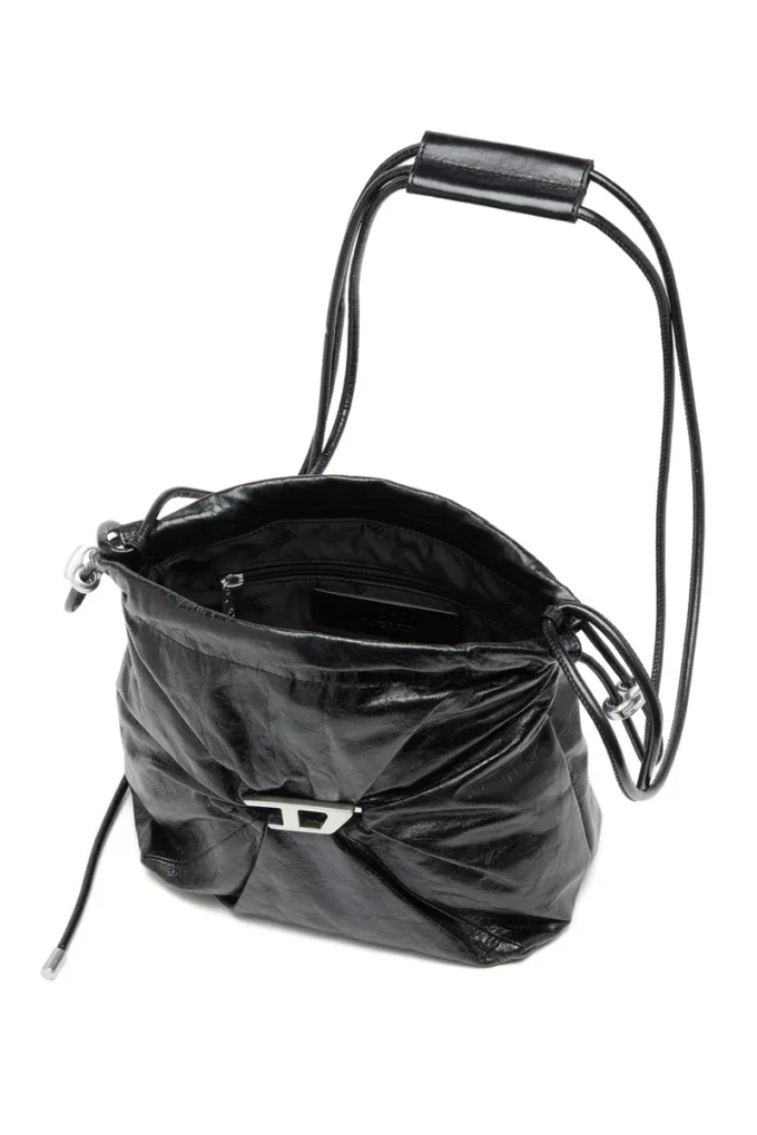 scrunch-d bucket Scrunch-D-Bucket bag in shiny wrinkled leather