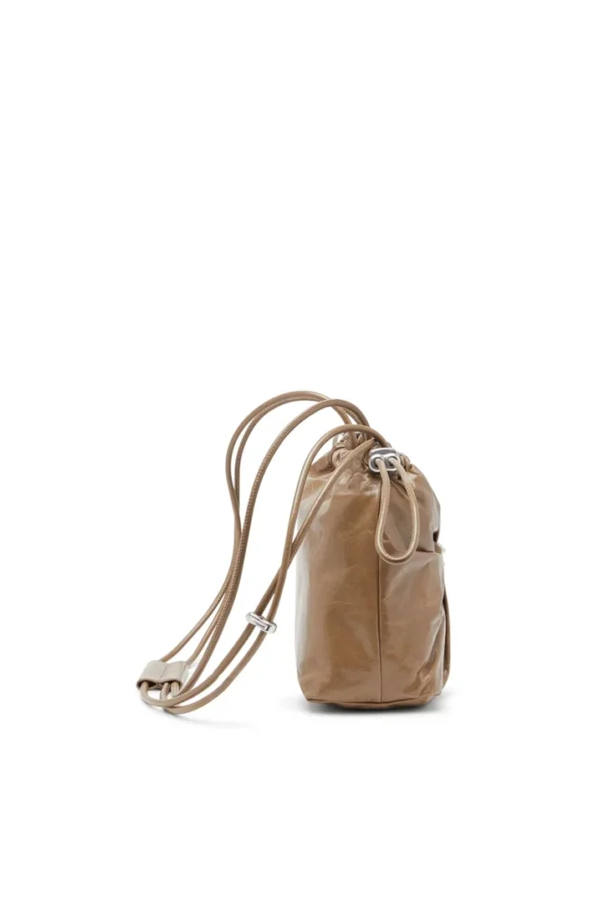 scrunch-d bucket Scrunch-D-Bucket bag in shiny wrinkled leather