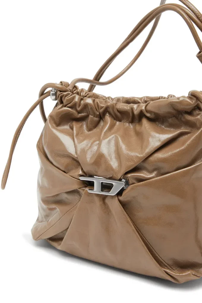 scrunch-d bucket Scrunch-D-Bucket bag in shiny wrinkled leather