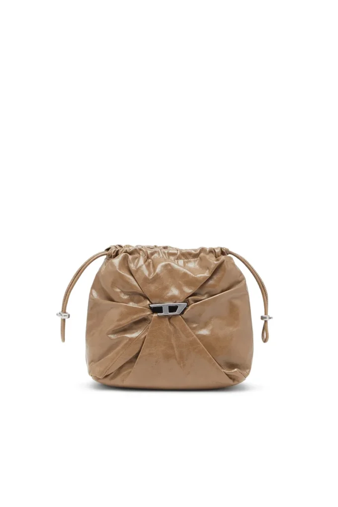scrunch-d bucket Scrunch-D-Bucket bag in shiny wrinkled leather