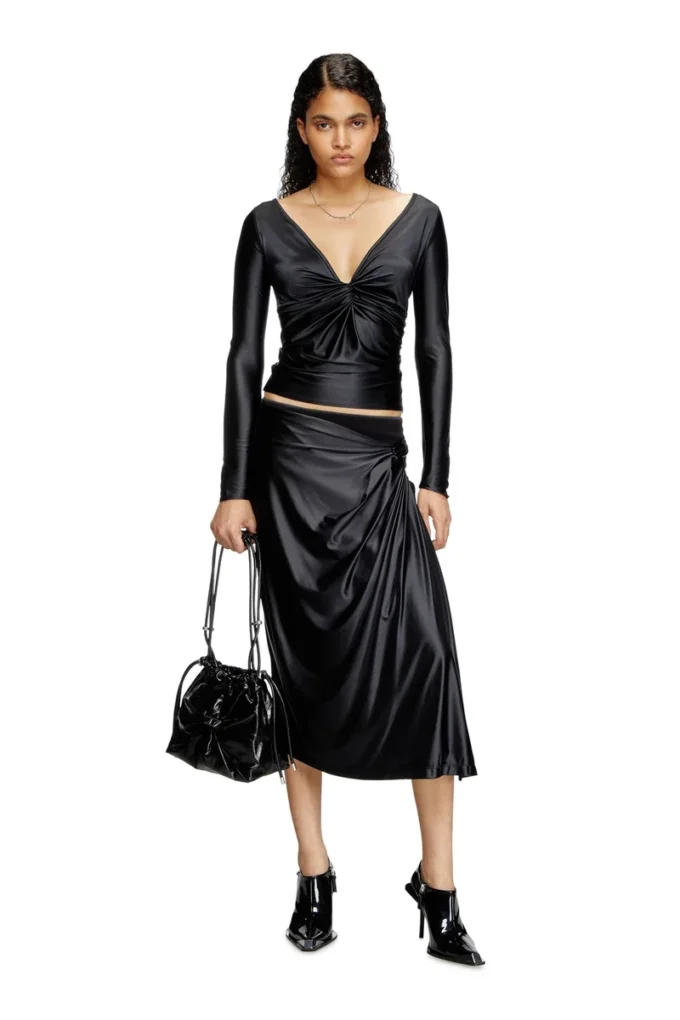 scrunch-d bucket Scrunch-D-Bucket bag in shiny wrinkled leather