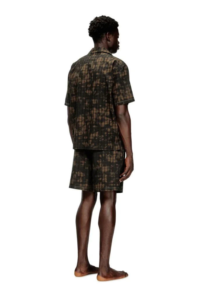 set-horien-utlt Short pyjamas in cloudy-print check cotton