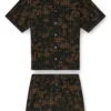 set-horien-utlt Short pyjamas in cloudy-print check cotton