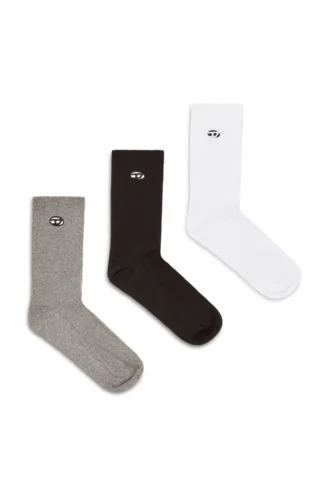 skm-d-oval 3-pack of cotton socks with Oval D embroidery