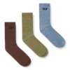 skm-d-tennis-crew-17,5 Three-pack ribbed socks with D logo