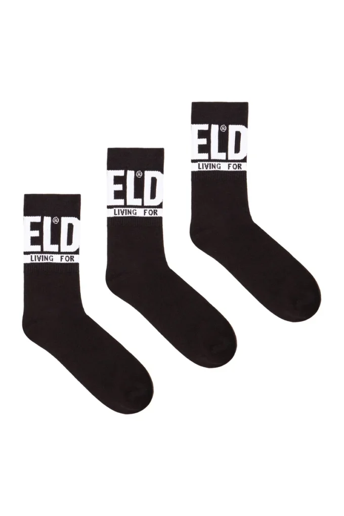 skm-ray-threepack 3-pack of logo cuff socks