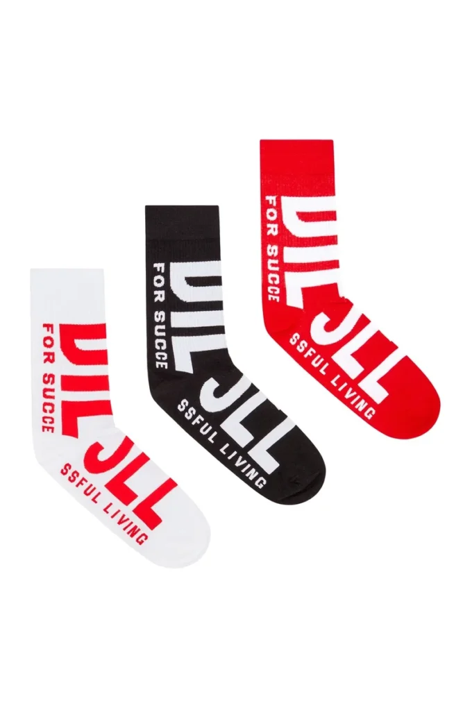 skm-ray-threepack 3-pack of maxi logo socks