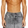 soccer-41-dnm Swim shorts with denim trompe l’oeil print